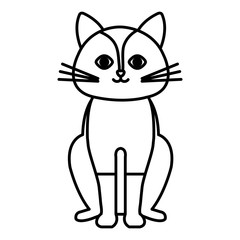 cute cat pet friendly vector illustration design