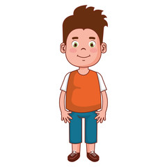 Obraz premium happy little boy character vector illustration design