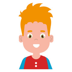 happy little boy character vector illustration design