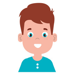 happy little boy character vector illustration design