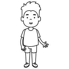 happy little boy character vector illustration design