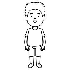 happy little boy character vector illustration design