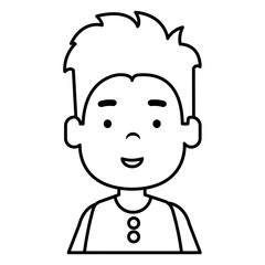 happy little boy character vector illustration design