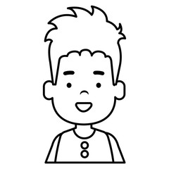 happy little boy character vector illustration design