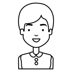 beautiful woman avatar character vector illustration design
