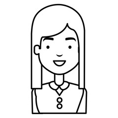 beautiful woman avatar character vector illustration design