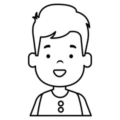 happy little boy character vector illustration design