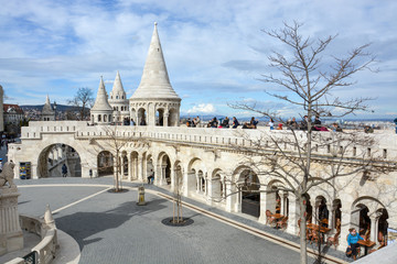 BUDAPEST, HUNGARY - MARCH 12, 2018: The Fishermans bastion in Budapest