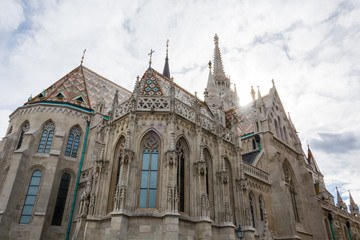 The Matthias church at the Fishermans bastion in Budapest