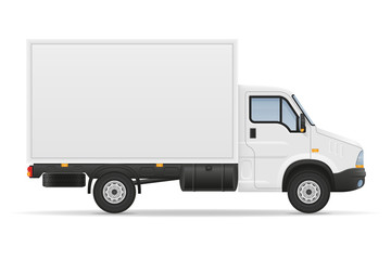 small truck van lorry for transportation of cargo goods stock vector illustration