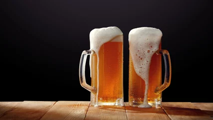 Crédence de cuisine en verre imprimé Bière fresh cold beer 