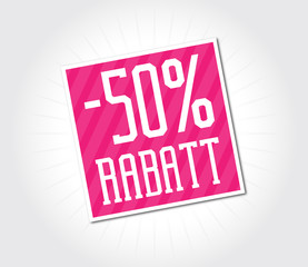 50% Rabatt Vektor