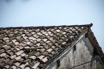 roof with old tiles
