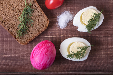 Завтрак после великого поста. Хлеб и соль. Breakfast after the Lent. Bread and salt