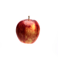 Red apple on white background 