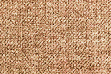Brown closeup fabric. Material pattern background.