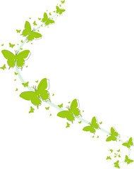 Gelbe Schmetterlinge auf gelbem Band