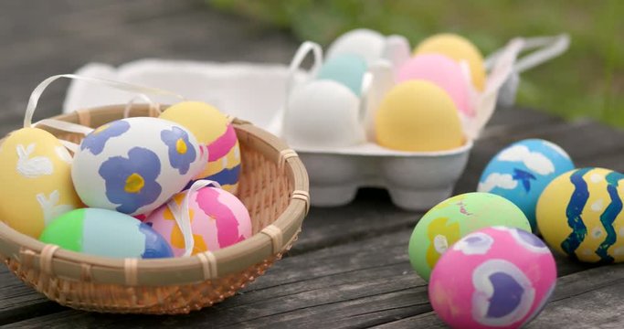 Colorful variety Easter egg