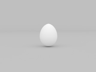 Egg on gray background with shadows