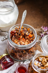 Granola with dried fruits (muesli with fruitata and years)