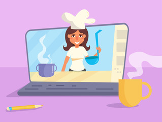 Cooking program Online Vector.