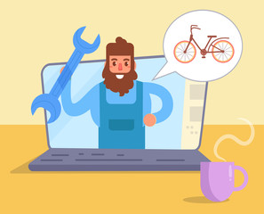 Man talks about bicycles on the blog