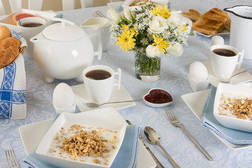 Sunny morning breakfast