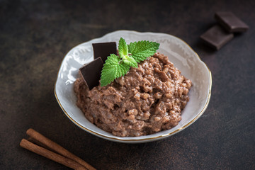 Chocolate Rice Pudding
