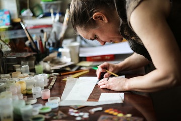 master in the creative workshop is working