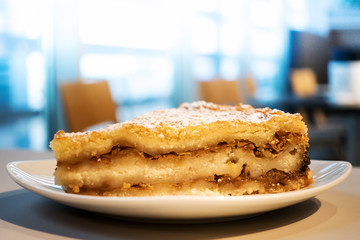 one slice of pie dessert ready to eat