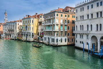 Fototapeta na wymiar The Grand Canal near Rialto Venice