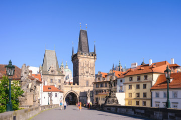 Fototapeta na wymiar Prague Castle is a castle complex in Prague, Czech Republic.The castle is among the most visited tourist attractions in Prague.