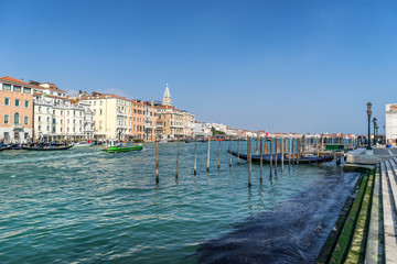 Looking across the Grand Canal from Campo delia Salute in Venice