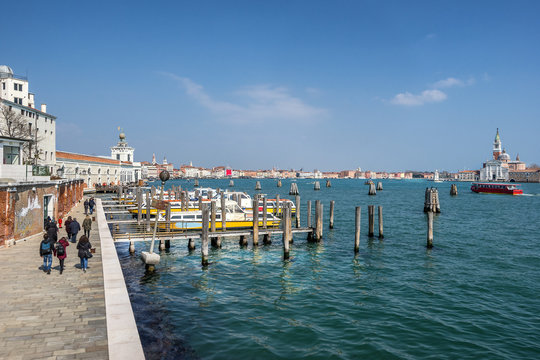 Zattere water bus station on Dorsoduro in Venice