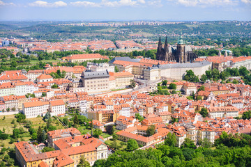 Fototapeta na wymiar Presidential palace of Czech Republic , St. Vitus cathedral in city Prague