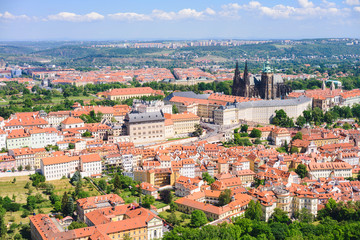 Fototapeta na wymiar Presidential palace of Czech Republic , St. Vitus cathedral in city Prague
