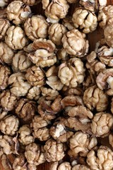 Fototapeta na wymiar Walnut. Background of nuts. Nut