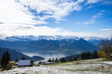 Beautiful mountain with snow