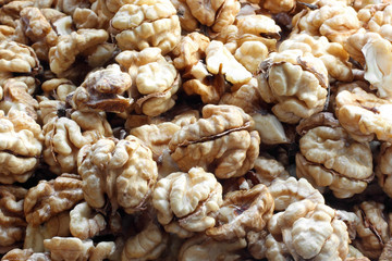 Walnut. Background of nuts. Nut