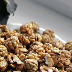 Walnut. Nuts on a plate