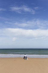 Typical wild beach in Tangier