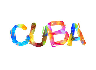 Cuba. Word of triangular letters