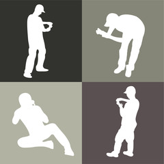 Photography 4 Action On The White silhouette