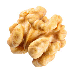 Walnut. Kernel isolated on white background. With clipping path.