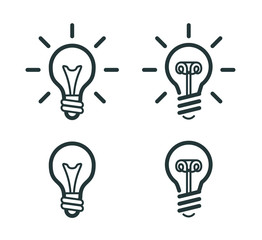 Vector bulb icon set