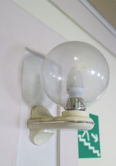 Lamp in the corridor on the wall