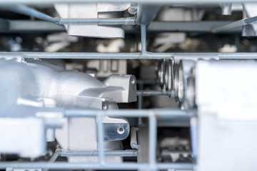 Pattern of aluminum automotive parts arm compressor, casting process in automotive industry