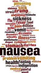 Obraz premium Nausea word cloud