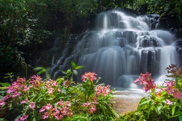 Mun daeng Waterfall, the beautiful waterfall in deep forest at Phu Hin Rong Kla National Park ,Phitsanulok, Thailand