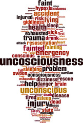 Obraz premium Unconsciousness word cloud
